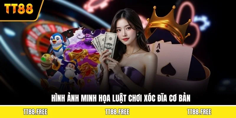 Hình ảnh minh họa luật chơi xóc đĩa cơ bản