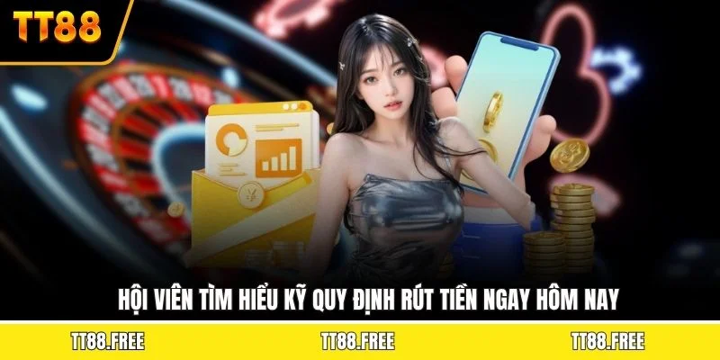 Hội viên tìm hiểu kỹ quy định rút tiền ngay hôm nay